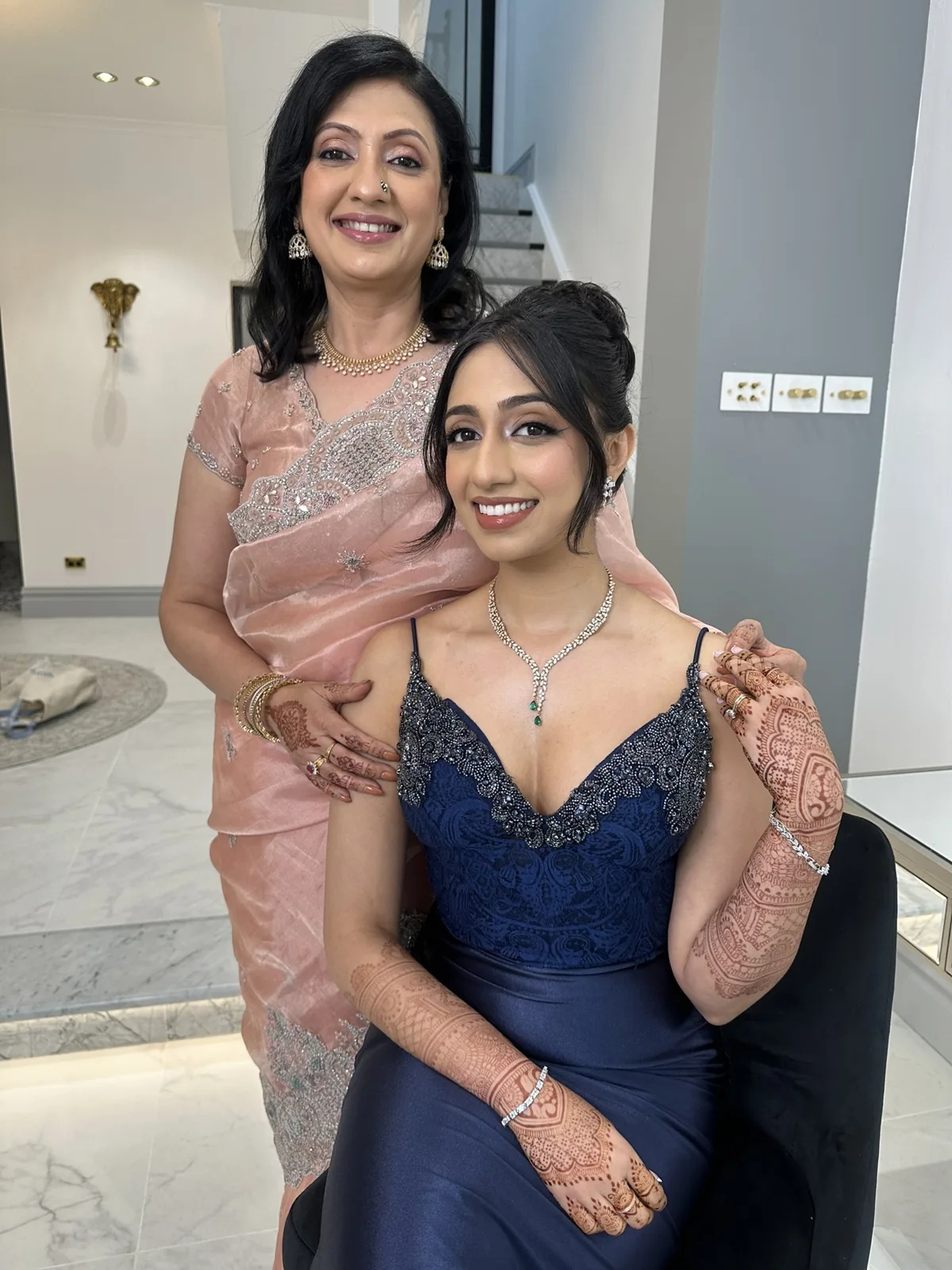 Bride and her mother together at Heera’s Ultimo studio after their hair and makeup appointments
