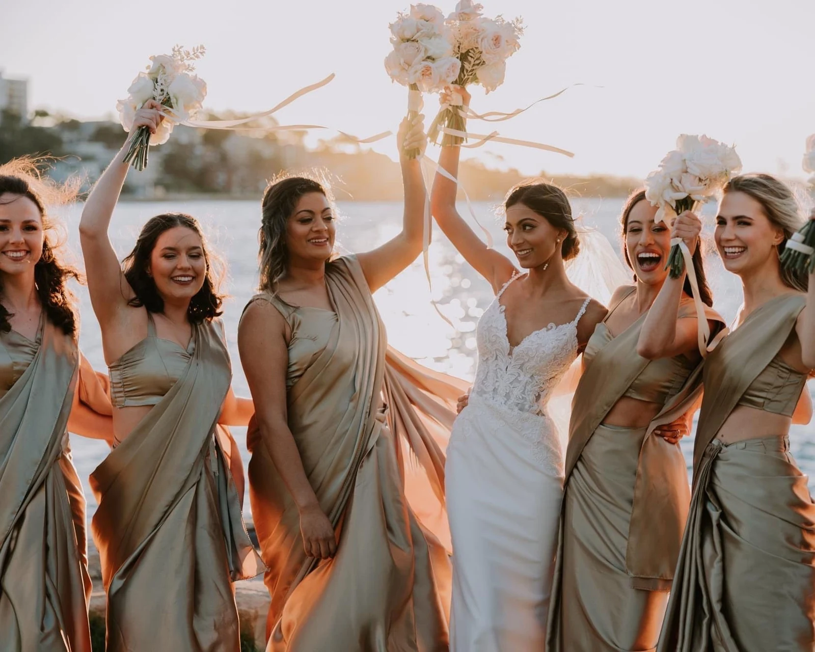 The bride & her wedding party