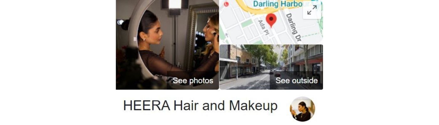 heera hair and makeup google profile banner